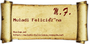 Muladi Feliciána névjegykártya